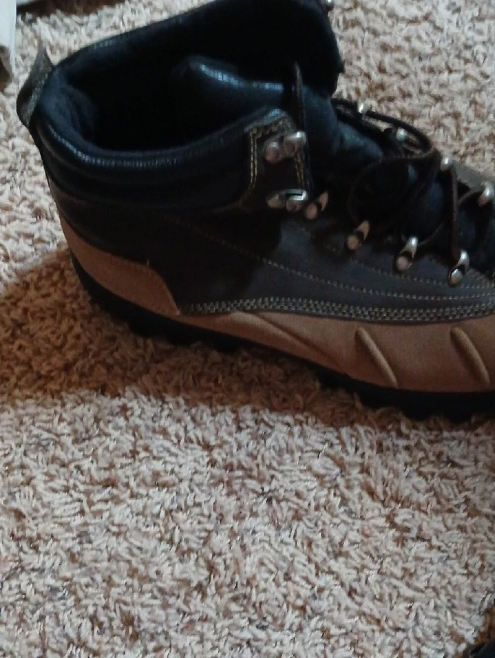 Cherokee Brown and Black Lace-Up Hiking Boots